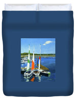 Chatham Harbor Boats Chatham Cape Cod Massachusetts - Duvet Cover
