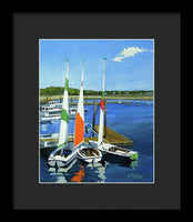 Chatham Harbor Boats Chatham Cape Cod Massachusetts - Framed Print
