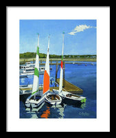 Chatham Harbor Boats Chatham Cape Cod Massachusetts - Framed Print
