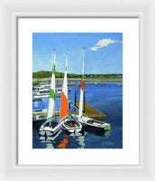 Chatham Harbor Boats Chatham Cape Cod Massachusetts - Framed Print