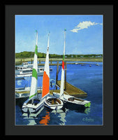 Chatham Harbor Boats Chatham Cape Cod Massachusetts - Framed Print