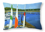 Chatham Harbor Boats Chatham Cape Cod Massachusetts - Throw Pillow