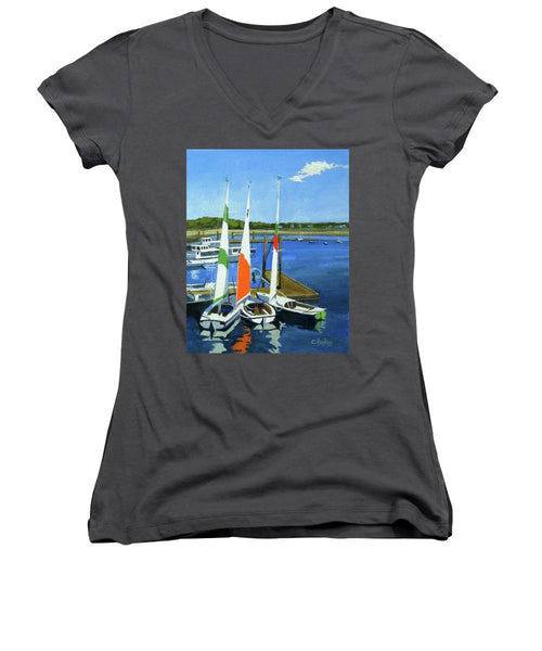 Chatham Harbor Boats Chatham Cape Cod Massachusetts - Women's V-Neck