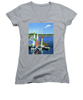 Chatham Harbor Boats Chatham Cape Cod Massachusetts - Women's V-Neck