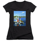 Chatham Harbor Boats Chatham Cape Cod Massachusetts - Women's V-Neck