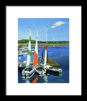 Chatham Harbor Boats Chatham Cape Cod Massachusetts - Framed Print