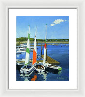 Chatham Harbor Boats Chatham Cape Cod Massachusetts - Framed Print