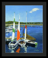 Chatham Harbor Boats Chatham Cape Cod Massachusetts - Framed Print