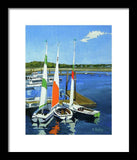 Chatham Harbor Boats Chatham Cape Cod Massachusetts - Framed Print