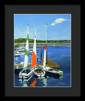 Chatham Harbor Boats Chatham Cape Cod Massachusetts - Framed Print
