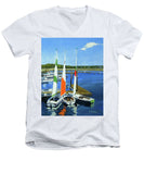 Chatham Harbor Boats Chatham Cape Cod Massachusetts - Men's V-Neck T-Shirt