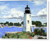 Goat Island Lighthouse Newport Rhode Island - Canvas Print
