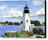 Goat Island Lighthouse Newport Rhode Island - Canvas Print