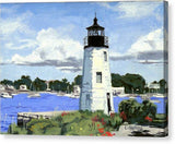 Goat Island Lighthouse Newport Rhode Island - Canvas Print