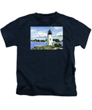 Goat Island Lighthouse Newport Rhode Island - Kids T-Shirt