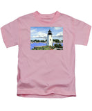 Goat Island Lighthouse Newport Rhode Island - Kids T-Shirt