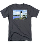 Goat Island Lighthouse Newport Rhode Island - Men's T-Shirt  (Regular Fit)