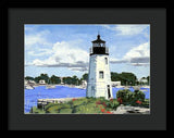 Goat Island Lighthouse Newport Rhode Island - Framed Print