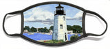 Goat Island Lighthouse Newport Rhode Island - Face Mask