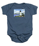 Goat Island Lighthouse Newport Rhode Island - Baby Onesie
