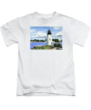 Goat Island Lighthouse Newport Rhode Island - Kids T-Shirt