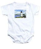 Goat Island Lighthouse Newport Rhode Island - Baby Onesie