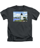 Goat Island Lighthouse Newport Rhode Island - Kids T-Shirt