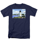 Goat Island Lighthouse Newport Rhode Island - Men's T-Shirt  (Regular Fit)
