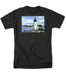 Goat Island Lighthouse Newport Rhode Island - Men's T-Shirt  (Regular Fit)