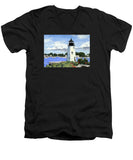Goat Island Lighthouse Newport Rhode Island - Men's V-Neck T-Shirt