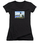 Goat Island Lighthouse Newport Rhode Island - Women's V-Neck