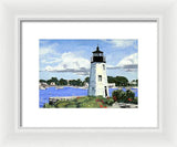Goat Island Lighthouse Newport Rhode Island - Framed Print