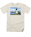 Goat Island Lighthouse Newport Rhode Island - Men's T-Shirt  (Regular Fit)