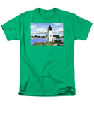Goat Island Lighthouse Newport Rhode Island - Men's T-Shirt  (Regular Fit)