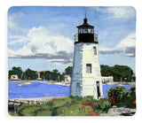 Goat Island Lighthouse Newport Rhode Island - Blanket