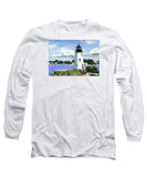 Goat Island Lighthouse Newport Rhode Island - Long Sleeve T-Shirt