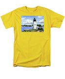 Goat Island Lighthouse Newport Rhode Island - Men's T-Shirt  (Regular Fit)