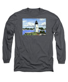 Goat Island Lighthouse Newport Rhode Island - Long Sleeve T-Shirt