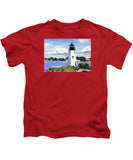 Goat Island Lighthouse Newport Rhode Island - Kids T-Shirt