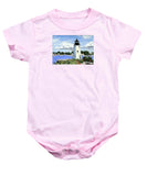 Goat Island Lighthouse Newport Rhode Island - Baby Onesie