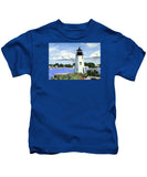 Goat Island Lighthouse Newport Rhode Island - Kids T-Shirt
