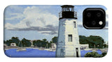Goat Island Lighthouse Newport Rhode Island - Phone Case