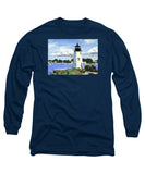 Goat Island Lighthouse Newport Rhode Island - Long Sleeve T-Shirt