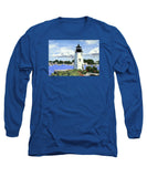Goat Island Lighthouse Newport Rhode Island - Long Sleeve T-Shirt