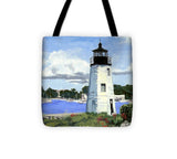 Goat Island Lighthouse Newport Rhode Island - Tote Bag