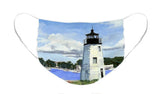 Goat Island Lighthouse Newport Rhode Island - Face Mask