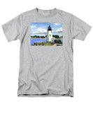 Goat Island Lighthouse Newport Rhode Island - Men's T-Shirt  (Regular Fit)