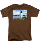 Goat Island Lighthouse Newport Rhode Island - Men's T-Shirt  (Regular Fit)