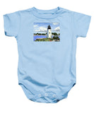 Goat Island Lighthouse Newport Rhode Island - Baby Onesie