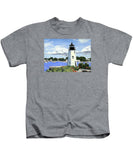 Goat Island Lighthouse Newport Rhode Island - Kids T-Shirt